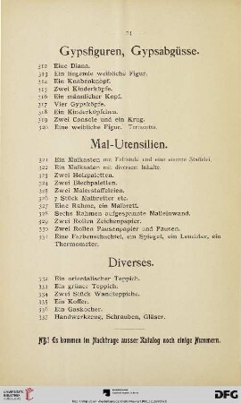Mal-Utensilien (Nr. 321-331)
