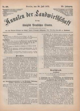 No. 58. Berlin, den 20. Juli 1872. XII. Jahrgang.