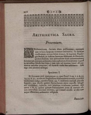 Arithmetica Sacra.