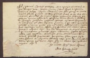 Zeugnis über Franz Lothar von Breidbachs zu Bürresheim Studien zu Löwen.