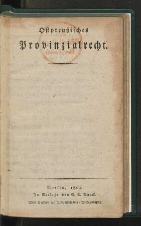 Ostpreußisches Provinzialrecht