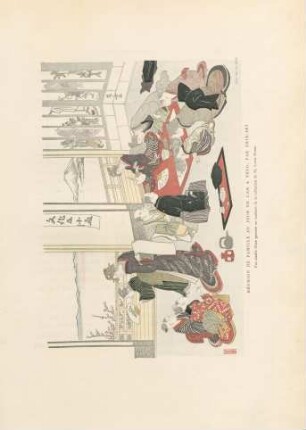 Réunion de famille au jour de l'an a Yédo, par Shin-Sei. Fac-similé d'une gravure en couleurs de la collection de M. Louis Gonse