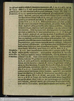 §. 107. Virginitatis amissio vitiat Matrimonium