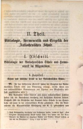 Die Bedeutung der Antiochenischen Schule auf dem exegetischen Gebiete, 2. Bibliologie, Hermeneutik und Exegetik der Antiochenischen Schule
