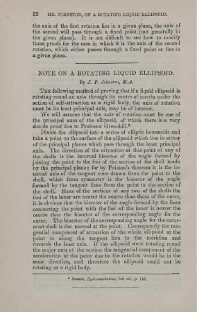 Note on a rotating liquid ellipsoid.
