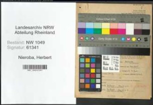 Entnazifizierung Herbert Nieroba , geb. 03.02.1909 ()