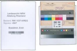 Entnazifizierung Erich Boeddrich , geb. 00.00.0000 ()