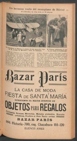 Un hermoso vuelo del monoplano de Blériot