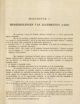 Hoofdstuk I. Mededeelingen van algemeenen aard.