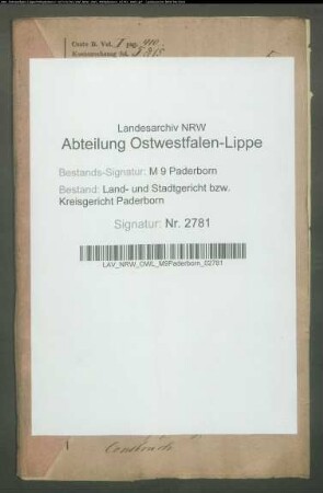 Erblasser: Schaefers, Christine, geb. Lücke: