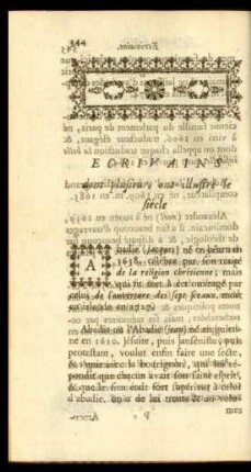 Ecrivains dont plusieurs ont illustre le siécle
