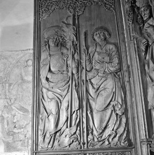 Reliquienaltar — Linker Altarflügel — Der selige Bernhard von Baden und der heilige Philippus