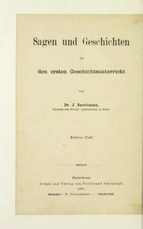 Teil 1: Sagen und Geschichten aus dem Altertum