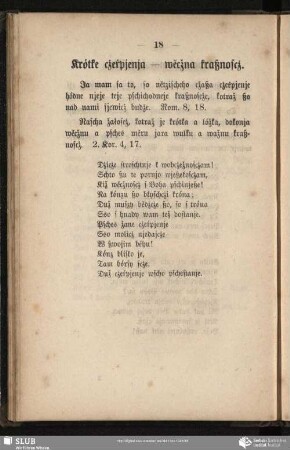 Krótke cżeṙpjenja - wěcžna kraßnoscż