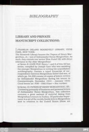 Library And Private Manuscript Collections: