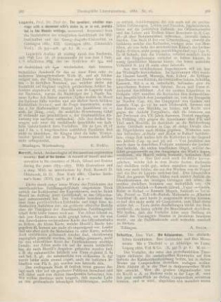 368-374 [Rezension] Schultze, Vict., Die Katakomben. Die altchristlichen Grabstätten. Ihre Geschichte und ihre Monumente