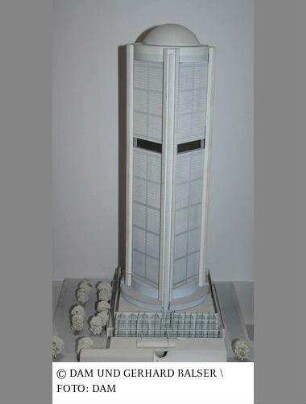Campanile, DB-Hochhaus, Frankfurt am Main - Modell des Gesamtgebäudes