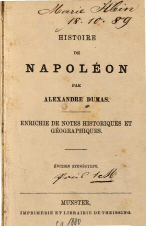 Histoire de Napoléon : Enrichie de notes histor. et géographiques