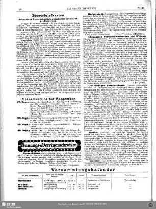 Steuertermine für September