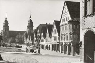 Freudenstadt, Markt : Freudenstadt. Markt. Ansicht mit evangelischer Stadtkirche. Blick nach Südsüdosten