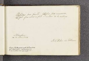 Maria Catharina Faber. – Hamburg, 12.05.1776