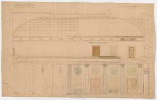 Thiersch, Friedrich von; Wiesbaden; Kurhaus - Kleiner Konzertsaal (Längsschnitt)