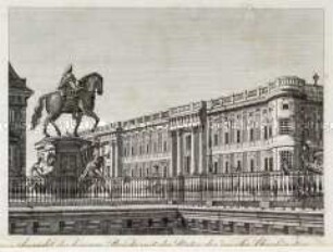 Berlin, Lange Brücke mit Kurfürsten-Denkmal und Schloss
