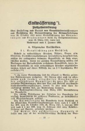 Entwässerung