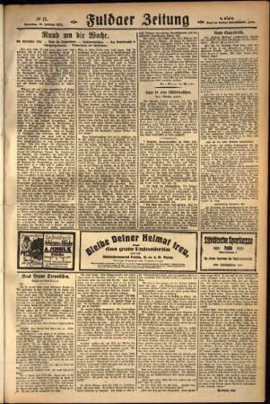 Zweite Ausgabe vom Sonntag, den 15. Januar 1928.