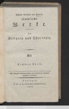 [Abt. 1], Theil 6, Bd. 2: welcher den vierten Theil enthält, 1776