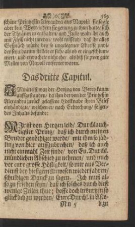 Das dritte Capitul