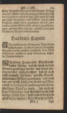 Das dritte Capitul