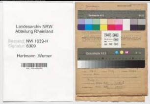Entnazifizierung Werner Hartmann , geb. 30.05.1922 (Arbweiter)