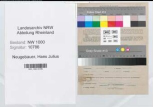 Entnazifizierung Hans Julius Neugebauer, geb. 20.05.1896 (Angest.)
