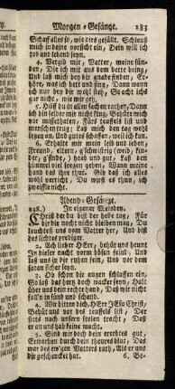 285-304, Abend Gesänge; Tisch-Gesänge