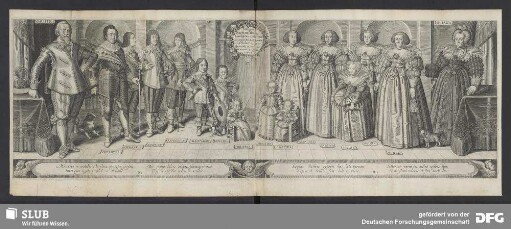 Effigies Mauritii Hassiae Landgravii & posterioris Conjugis Iulianae comitisae Nassoviae, ut & liberorum, ex hoc matrimonio progenitorum