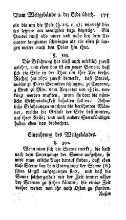 Einrichtung des Weltgebäudes