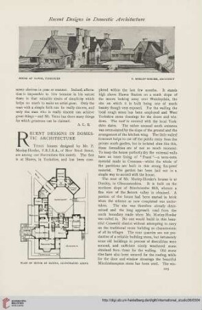 Recent designs in domestic architecture