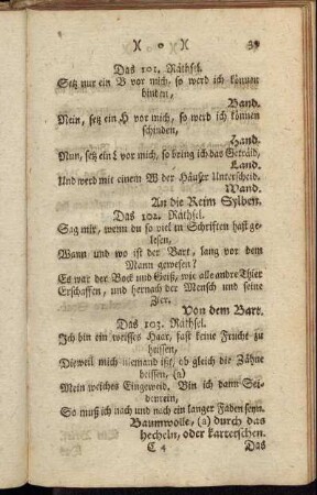 Das 101. Räthsel. - Das 150. Räthsel.
