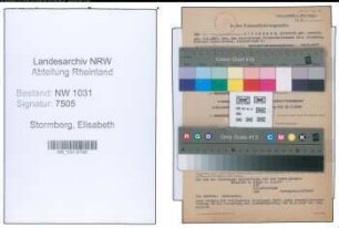 Entnazifizierung Elisabeth Stormberg , geb. 06.08.1897 ()