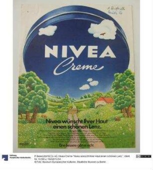 Nivea-Creme "Nivea wünscht Ihrer Haut einen schönen Lenz."
