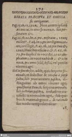 Errata Praecipua Et Omissa sic corrigantur