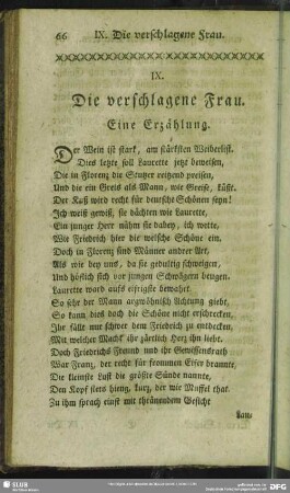 IX. Die verschlagene Frau
