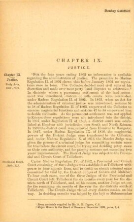 Chapter IX. Justice