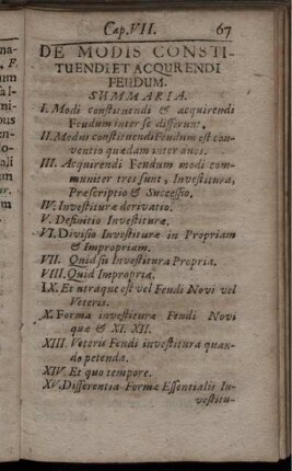 Cap. VII. De Modis Constituendi Et Acquirendi Feudum