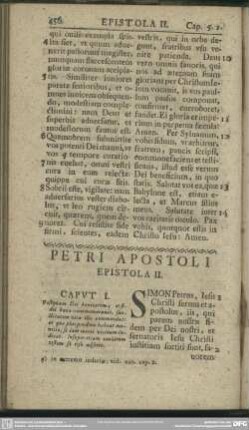 Petri Apostoli Epistola II.