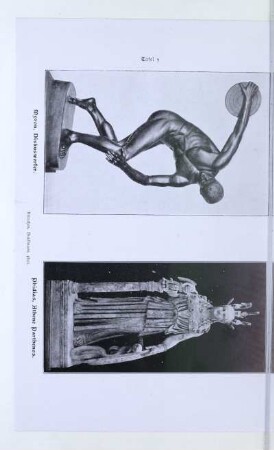 Tafel 9. Myron, Diskuswerfer. Phidias, Athene Parthenos