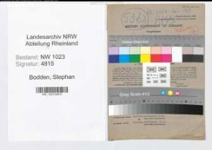 Entnazifizierung Stephan Bodden , geb. 25.11.1897 (Rendant)