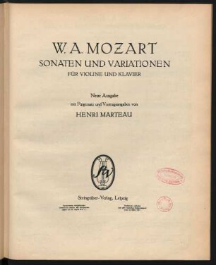 Bd. 2: Sonaten und Variationen für Violine und Klavier