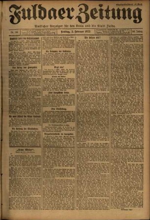 Ausgabe vom Freitag, den 02. Februar 1923.